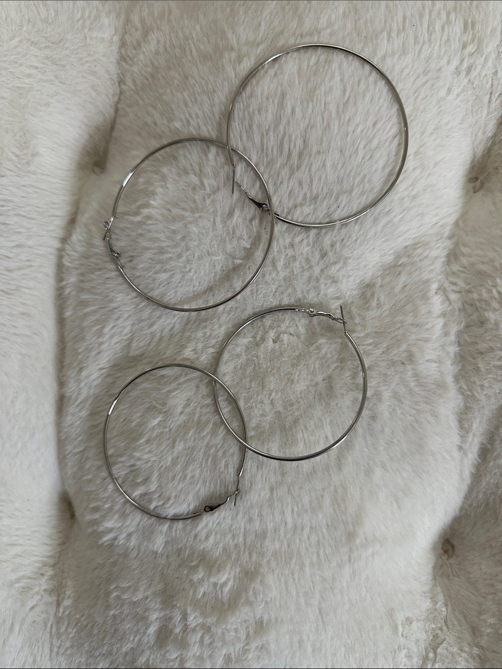 Thin Silver Hoop Earrings — Lightweight Hoop Pair